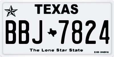 TX license plate BBJ7824