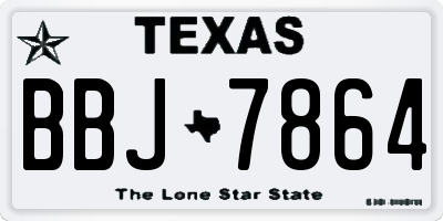 TX license plate BBJ7864