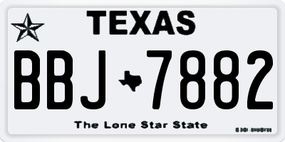 TX license plate BBJ7882
