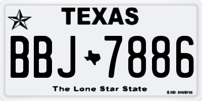 TX license plate BBJ7886