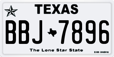 TX license plate BBJ7896