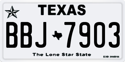 TX license plate BBJ7903