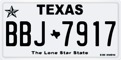 TX license plate BBJ7917