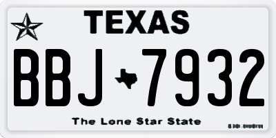 TX license plate BBJ7932