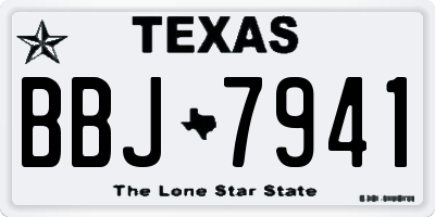 TX license plate BBJ7941