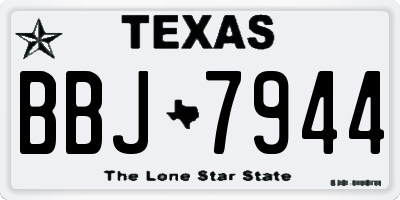 TX license plate BBJ7944