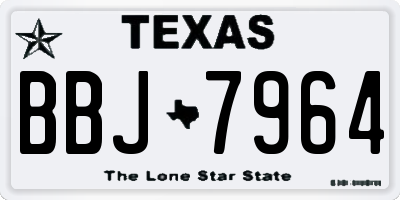 TX license plate BBJ7964