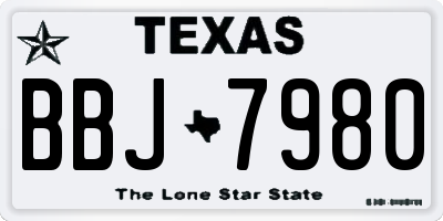 TX license plate BBJ7980