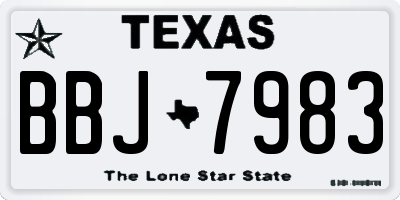 TX license plate BBJ7983