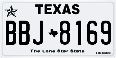 TX license plate BBJ8169