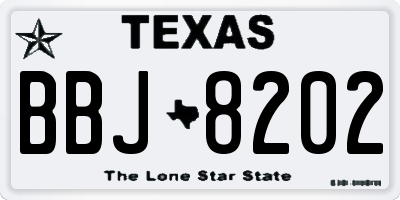 TX license plate BBJ8202