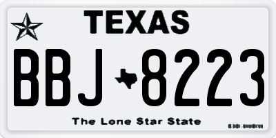 TX license plate BBJ8223