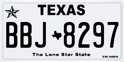 TX license plate BBJ8297