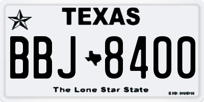 TX license plate BBJ8400