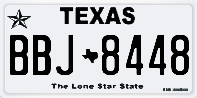 TX license plate BBJ8448