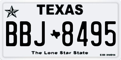 TX license plate BBJ8495