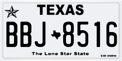 TX license plate BBJ8516