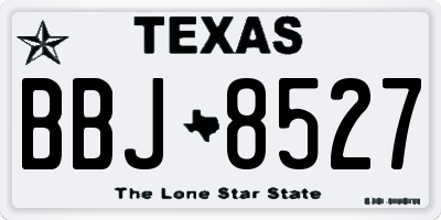 TX license plate BBJ8527