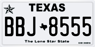 TX license plate BBJ8555