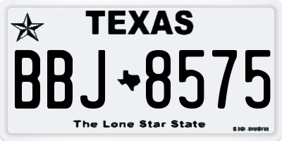 TX license plate BBJ8575
