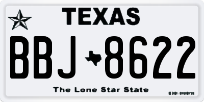 TX license plate BBJ8622