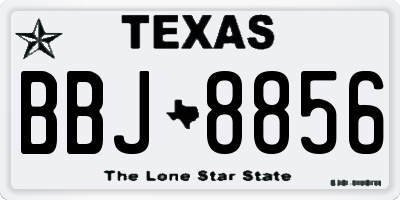 TX license plate BBJ8856