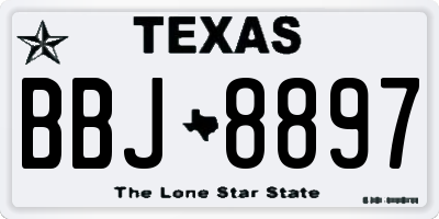 TX license plate BBJ8897