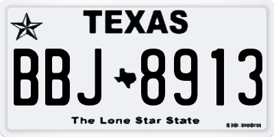 TX license plate BBJ8913