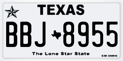 TX license plate BBJ8955