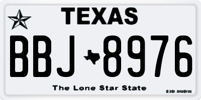 TX license plate BBJ8976