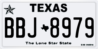 TX license plate BBJ8979