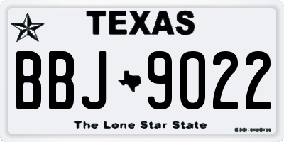 TX license plate BBJ9022