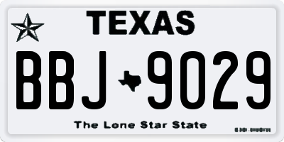 TX license plate BBJ9029