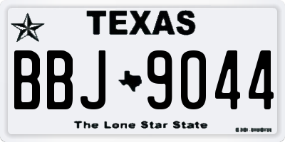 TX license plate BBJ9044