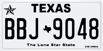 TX license plate BBJ9048