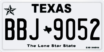 TX license plate BBJ9052