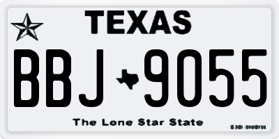 TX license plate BBJ9055