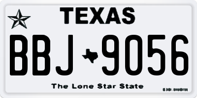 TX license plate BBJ9056