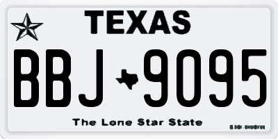 TX license plate BBJ9095