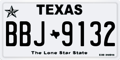 TX license plate BBJ9132