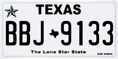 TX license plate BBJ9133