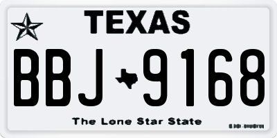 TX license plate BBJ9168