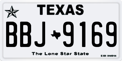 TX license plate BBJ9169