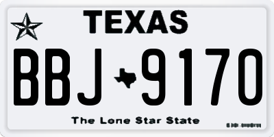 TX license plate BBJ9170