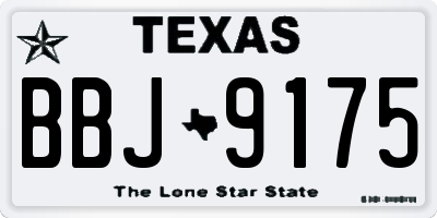 TX license plate BBJ9175