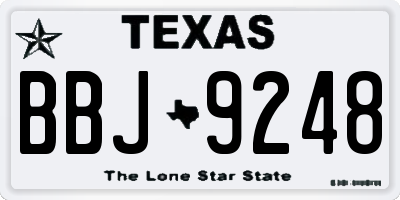 TX license plate BBJ9248
