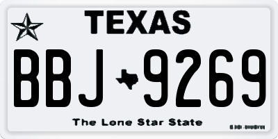 TX license plate BBJ9269