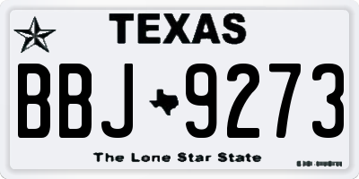 TX license plate BBJ9273