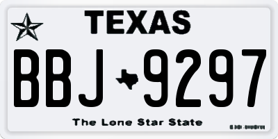 TX license plate BBJ9297