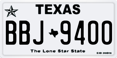 TX license plate BBJ9400